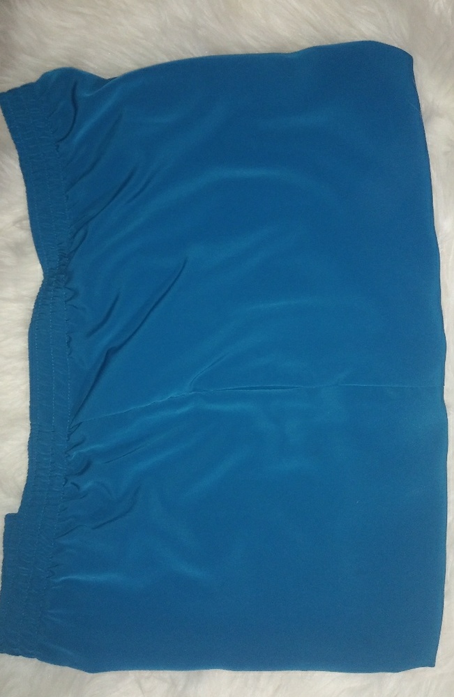 Silver Threads Teal Silky Heavy Slacks 4X Plus